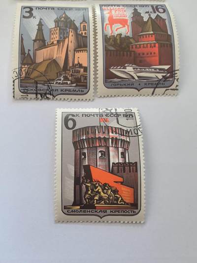 各国成套新旧票 苏联邮票1971年世界遗产 克里姆林宫等5全旧