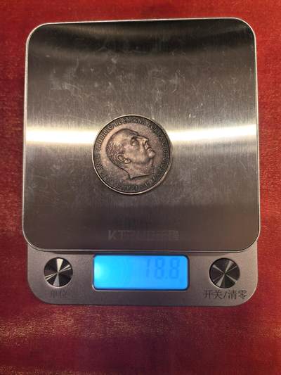 欧洲银章、铜章，大优惠起拍价都是银价计算 西班牙1966年100比塞塔银币18.8克