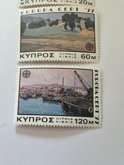 各国成套新旧票 塞浦路斯邮票 1977年欧罗巴 海港 风光3全新