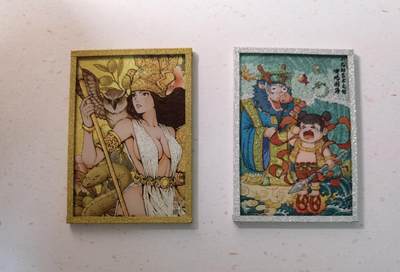 蜂潮卡牌  拍卖003期  0佣收拍（4月26日  21点  截拍） 小花瓣艺术文创  雅典娜&哪吒闹海  小色纸