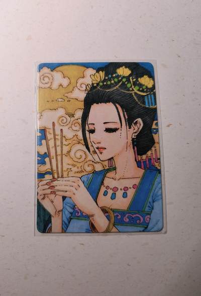 蜂潮卡牌  拍卖003期  0佣收拍（4月26日  21点  截拍） 小花瓣艺术文创  貂蝉拜月  手绘复刻  限编：122/259