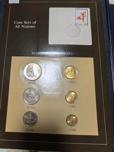 长老汇马年精选第十九场拍卖 美国富兰克林造币厂包装瓦努阿图6枚币邮币卡