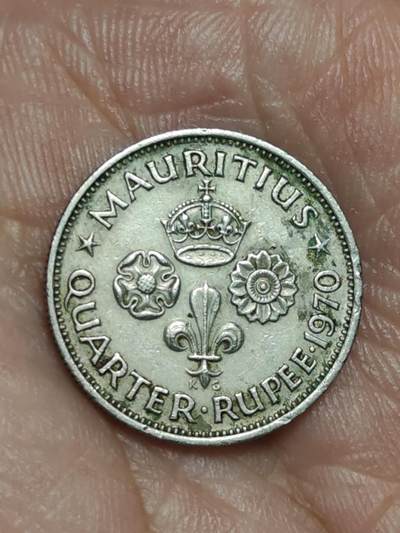 2026年第四十七场(总第二百一十六场）外国好品散币场(免佣金) 英属毛里求斯1970年1/4卢比(伊丽莎白二世青年带冠)