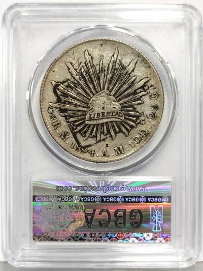 博洋堂“生趣盎然”4月精品专场暨第169期（全场包邮） 公博 AU09 墨西哥1894年MO AM版鹰洋，低调的灰色包浆和方形墨戳