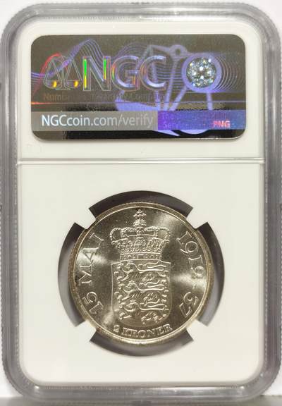 博洋堂“生趣盎然”4月精品专场暨第169期（全场包邮） NGC MS65 丹麦1937年2K大银币主币，65分少见