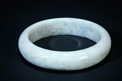 上海都达杂项专场102【全场包邮】  天然 冰糯种翡翠（A货）手镯 附鉴定证书98-20