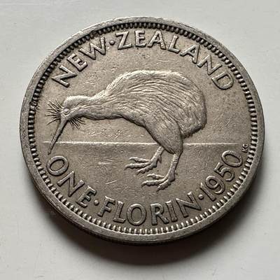 🌹外币初藏🌹🐯2026年第45场   每周二四六晚8️⃣点  世界硬币 新西兰1950年一弗洛林