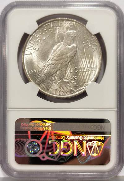博洋堂“生趣盎然”4月精品专场暨第169期（全场包邮） NGC MS64 美国1923年和平银元P版，原汁原味，银光闪闪，币面清爽干净又舒适，状态一流。