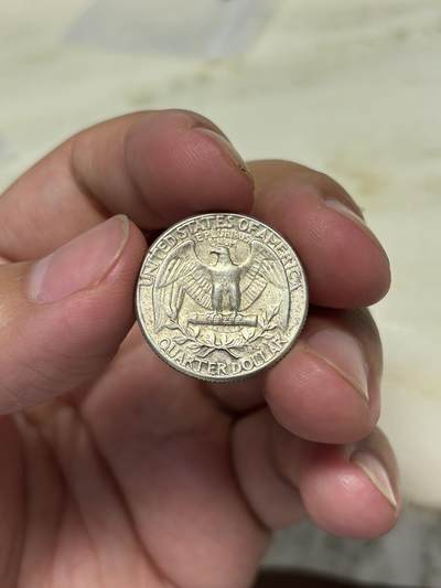 大畅畅的钱币铺 美国1964华盛顿25美分银币6.2克900