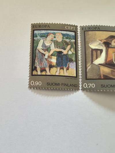 各国成套新旧票 芬兰邮票  1975 现代绘画 欧罗巴2全新