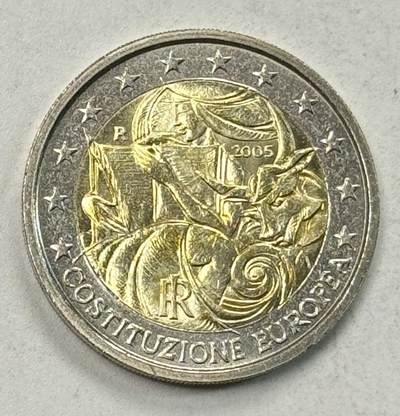 S&S Numismatic世界钱币-拍卖 第127期 意大利2005年 欧盟宪章签署1周年 2欧元双色纪念币