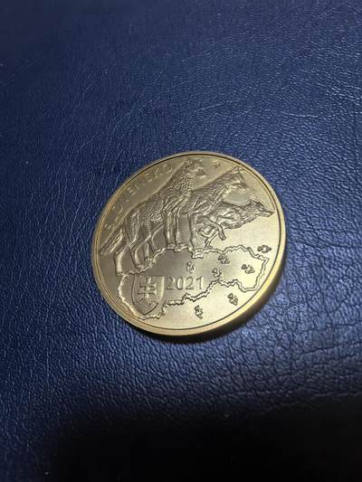 长老汇马年精选第十九场拍卖 2021斯洛伐克灰狼5欧元铜币，3.5万枚