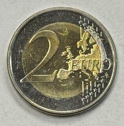 S&S Numismatic世界钱币-拍卖 第127期 芬兰2009年 欧元区10周年 2欧元双色纪念币 造币厂错误-正面压印穿透