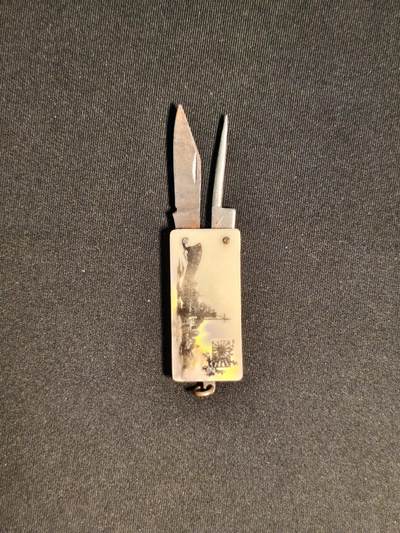 东亚欧洲主题杂货徽章勋章拍卖⑩ （五一大拍350+） 日本多功能小刀一个（遗物盒里面开出来的，第七师团第步兵27联队,应该是死在诺门槛坎了，名字中村越后，住北海道常吕郡端野村））