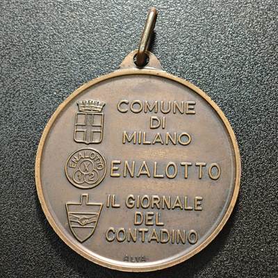 【德藏】世界币章拍卖第171期（拍品征集中~欢迎藏友联系） 1977年 意大利米兰第三届18公里长跑比赛纪念奖章铜章 直径约：50mm；重约：48.3g