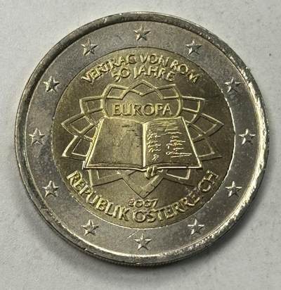 S&S Numismatic世界钱币-拍卖 第127期 奥地利2007年 罗马条约签署50周年 2欧元双色纪念币