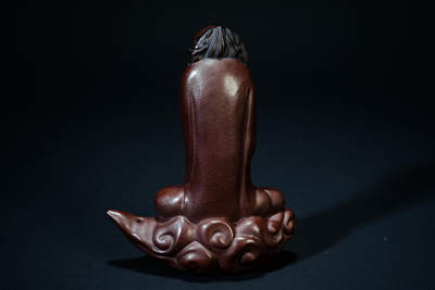 上海都达杂项专场102【全场包邮】  紫砂达摩参禅摆件98-50