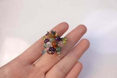 上海都达杂项专场103【全场包邮】  天然水晶多宝戒指70-342