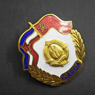 4月23日结束，成斌徽章钱币专场 稀少 的南斯拉夫近卫军证章铜制珐琅