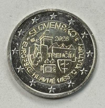 S&S Numismatic世界钱币-拍卖 第127期 斯洛伐克2026年 欧洲文化之都-特伦钦 2欧元双色纪念币