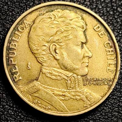 泉币菌-第231场-拍品多 请提前出价 老版 智利1比索镍币 1978  24mm 独立运动领袖