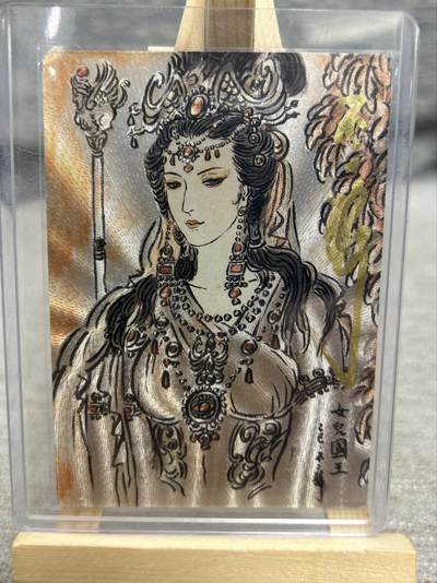 喜灰玩卡拍卖第八期，接拍品0佣金，欢迎送拍，释放现金流，让自己有资金可以购买更多喜欢的卡牌，让别的卡友能淘到更多心仪的卡牌 【亲签限编8编】卡德曼 西游记 不二猿老师 亲签 西梁女王 限编 005/008编 折光粗闪