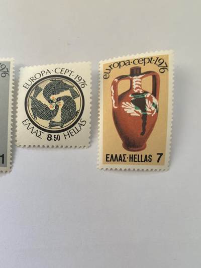 各国成套新旧票 希腊邮票 1976年欧罗巴考古文物 彩绘工艺品 3全新