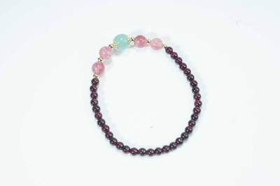 上海都达杂项专场103【全场包邮】  石榴石、草莓晶手串70-366