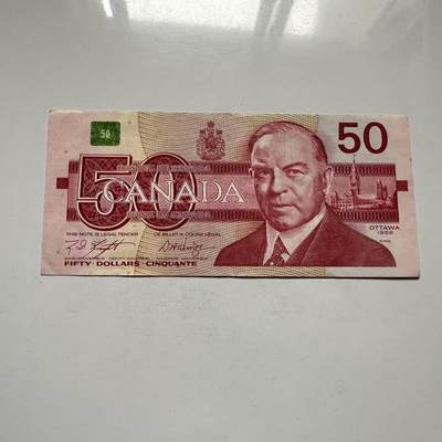 🌹外币初藏🌹🐯2026年第46场   每周二四六晚8️⃣点  世界硬币 苏联泰国纪念币 加拿大 1988年 威尔弗里德·劳雷尔 50加元 纸币