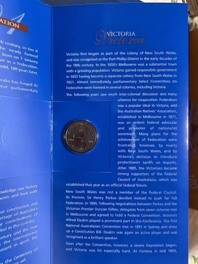 长老汇马年精选第十九场拍卖 2001澳大利亚联邦百年维多利亚3枚卡装，限量版，克书70多美金