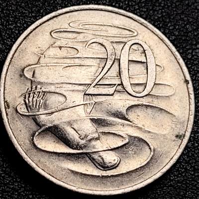 泉币菌-第231场-拍品多 请提前出价 1982年英属澳大利亚20分 伊丽莎白女王  鸭嘴兽  28.5mm