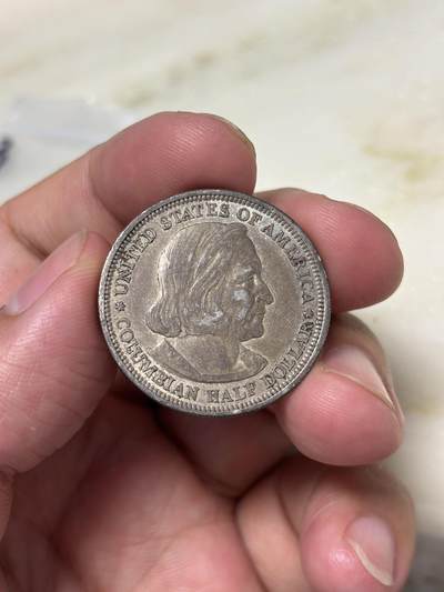 大畅畅的钱币铺 美国1893年哥伦布发现美洲纪念半美元银币12.5克900