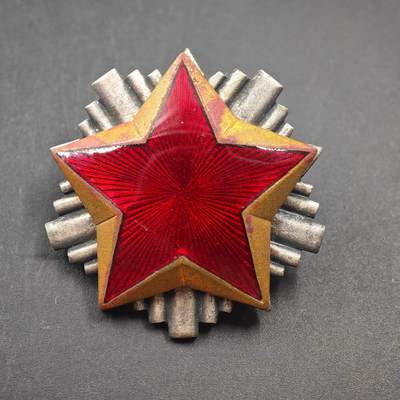 4月23日结束，成斌徽章钱币专场 南斯拉夫铜制帽徽珐琅