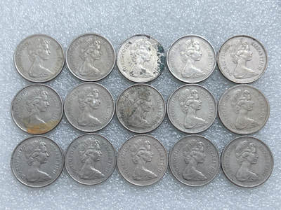 第一海外回流一元起拍收藏 散集专场  第311期 英国5便士硬币 大版 15枚