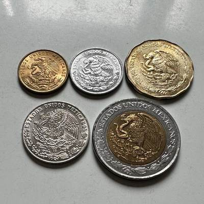 🌹外币初藏🌹🐯2026年第45场   每周二四六晚8️⃣点  世界硬币 墨西哥五枚