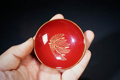 上海都达杂项专场102【全场包邮】  漆器金莳绘松竹梅纹盏台 3件98-396