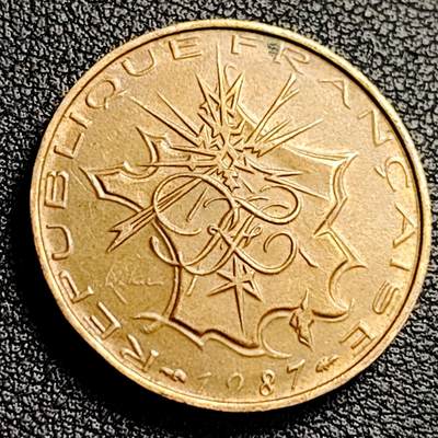 泉币菌-第231场-拍品多 请提前出价 1987年 法属10法郎 巴士底狱25mm 纪念币厚重币