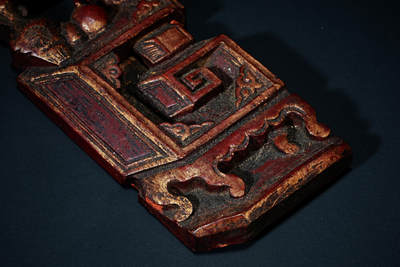 上海都达杂项专场102【全场包邮】  金漆木博古图小挂板98-74