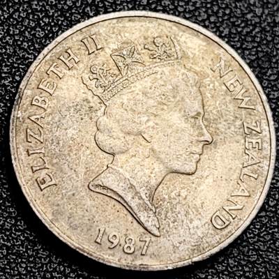 泉币菌-第231场-拍品多 请提前出价 英属新西兰 10分硬币 毛利人面具 伊丽莎白二世 女王24mm