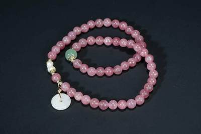 上海都达杂项专场103【全场包邮】  红纹石双圈手串70-363