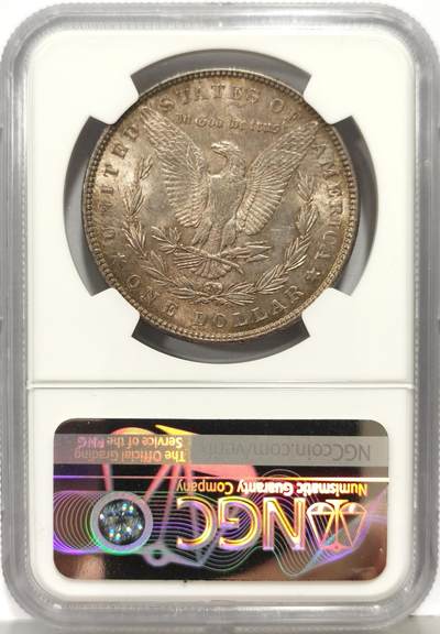 博洋堂“生趣盎然”4月精品专场暨第169期（全场包邮） NGC MS63 美国1882年摩根银币，紫彩纯天然包浆币！全世界银元价值体系里彩酱都比白币贵多了。