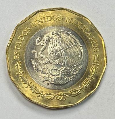 S&S Numismatic世界钱币-拍卖 第127期 墨西哥2022年 墨西哥和美国建交200周年 20比索双色纪念币