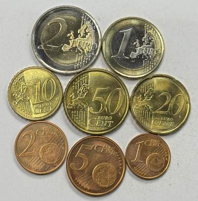 S&S Numismatic世界钱币-拍卖 第127期 爱沙尼亚2011年 首发年份 8枚欧元套币 含2枚双色高值币