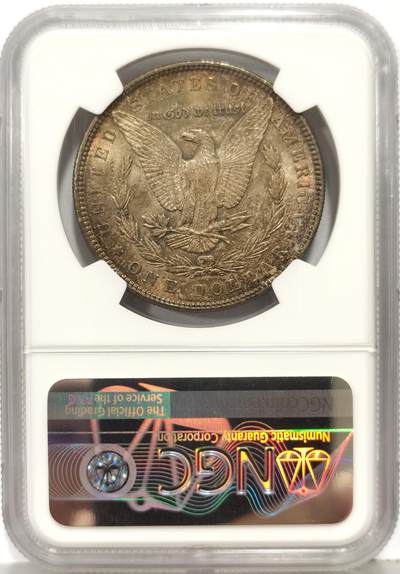 博洋堂“生趣盎然”4月精品专场暨第169期（全场包邮） NGC MS63 美国1885年摩根银币，黄油光滴水未下