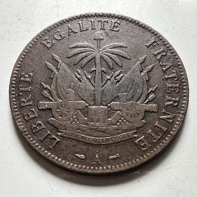 🌹外币初藏🌹🐯2026年第45场   每周二四六晚8️⃣点  世界硬币 海地1886年2分铜币 少见好品