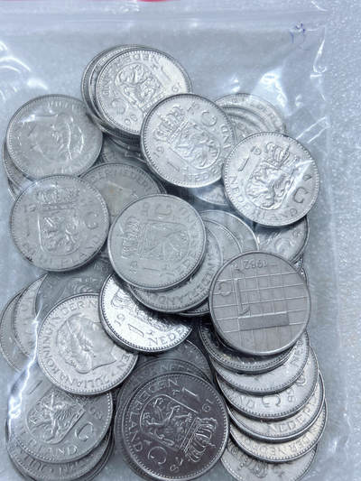 第一海外回流一元起拍收藏 散集专场  第311期 荷兰1盾硬币 50枚