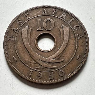 🌹外币初藏🌹🐯2026年第45场   每周二四六晚8️⃣点  世界硬币 英属东非1950年10分