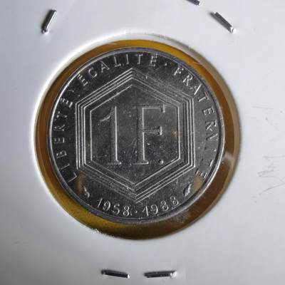 沼泽如烟--第1064场 法国1988年1法郎纪念币