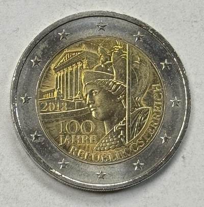 S&S Numismatic世界钱币-拍卖 第127期 获奖币*奥地利2018年 奥地利共和国百年 2欧元双色纪念币
