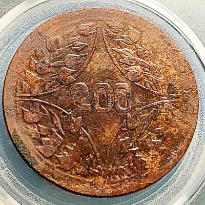 泉币菌-第231场-拍品多 请提前出价 四川造币厂铸 贰佰文铜元 中华民国十五年 中心川字 约35×1.6mm 军阀时期大面额铜元